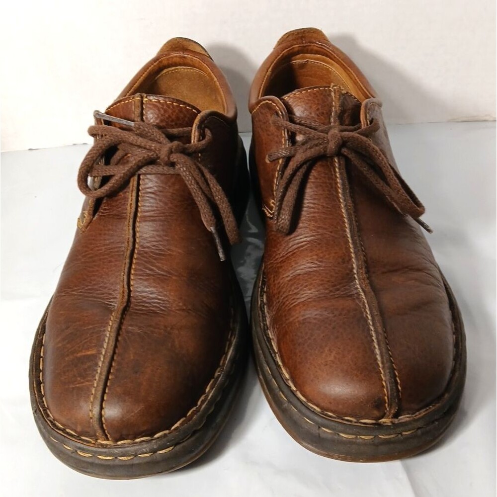 BORN Mens Special Order Right 9 Left 9.5 Pebbled Brown Leather Shoes M/W M6314